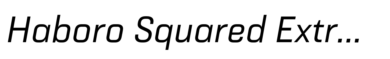Haboro Squared Extra Regular Italic